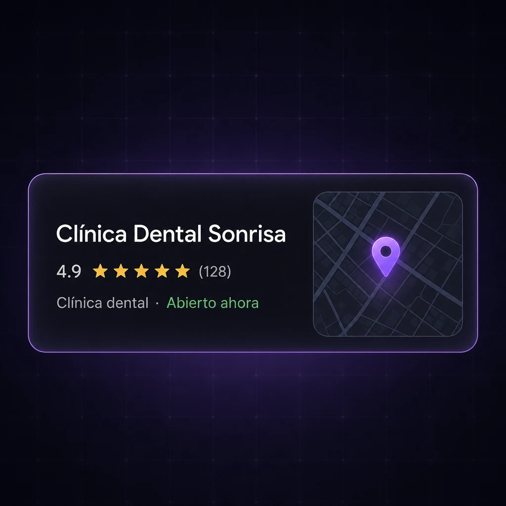 Ejemplo de resultado de búsqueda local para un negocio